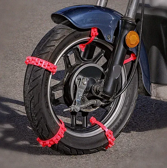 10x Non-slip Snow Chains Motorcycles Bicycles Wheels Tire Road Safety Cable Ties