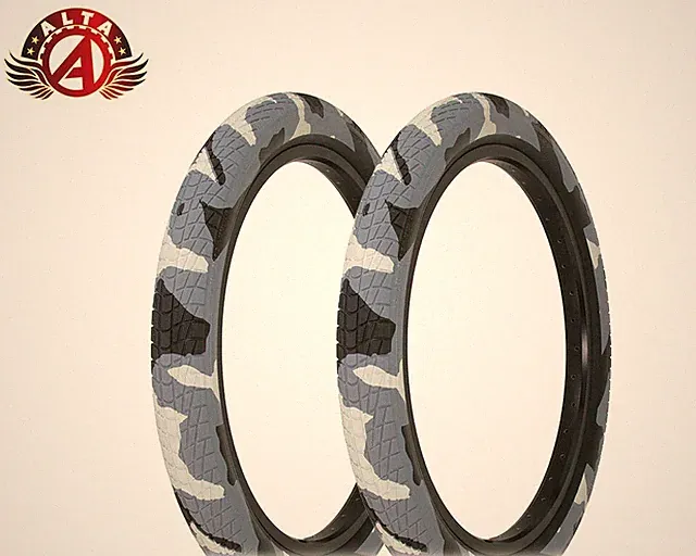 2 ALTA PERFORMANE 20" X 2.35" SEMISLICK STREET PARK TIRE BMX BIKE SNOW CAMO/ARMY
