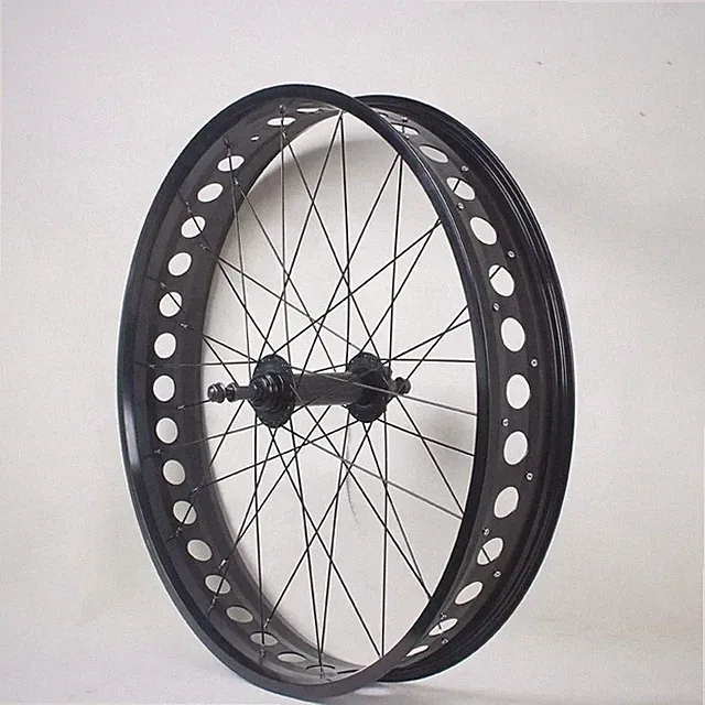 20 26*4.0" Snow Bicycle Front Rear Wheels Rims Disc Brake Rotary Flywheel 36H