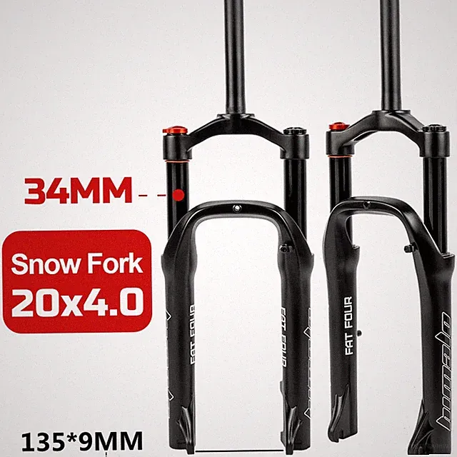 20 Inch Snow Bicycle Front Fork Beach Bike Shock Absorption Air Oil Spring Forks