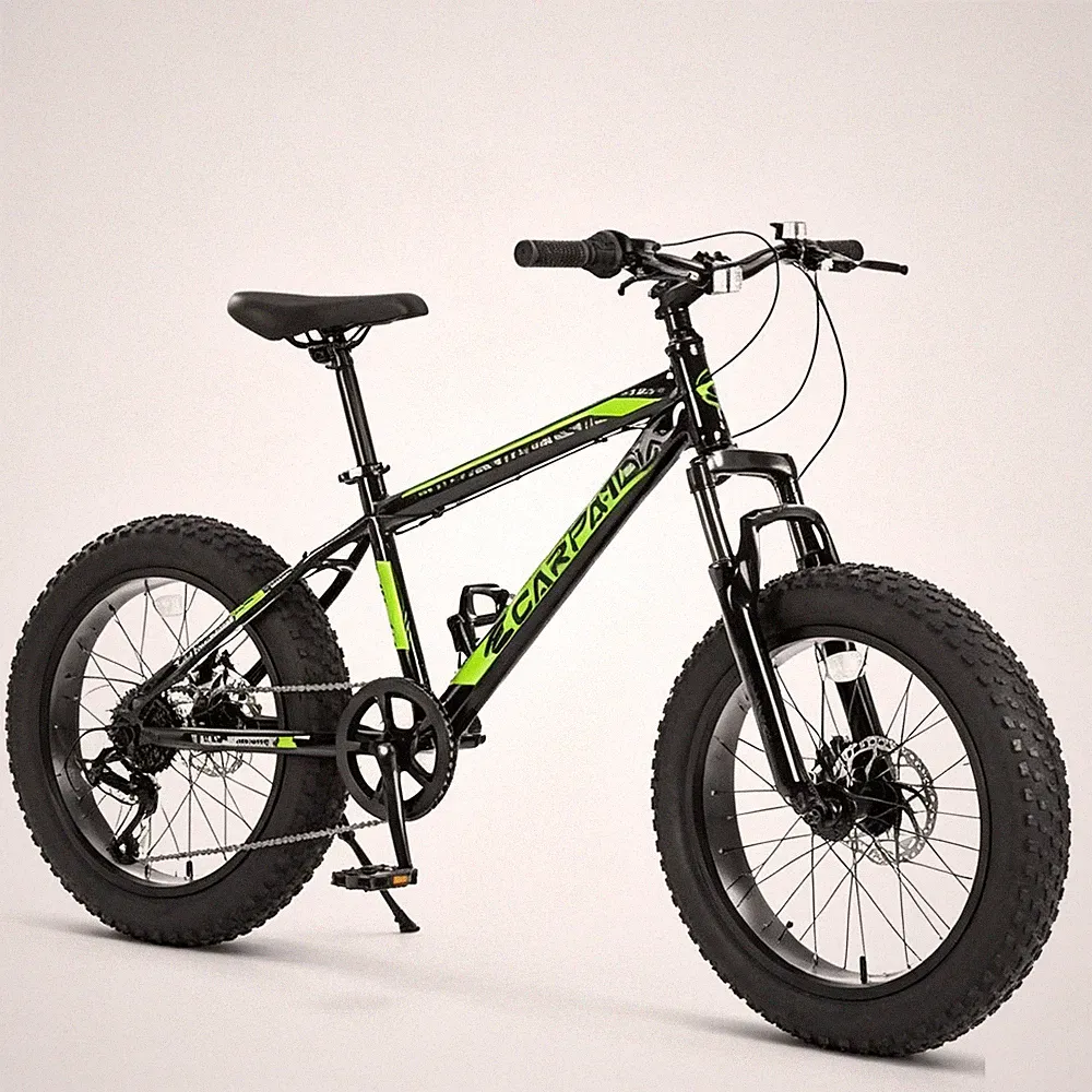 20" Youth Mountain Bike Steel Disc Brake 7-Speed Front Suspension Off-Road Snow