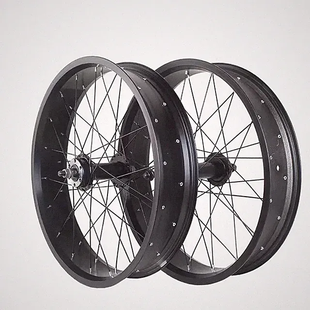 20x4.0'' Snow Bicycle Disc Brake Wheelset Aluminum Alloy Fat Bike Wheels 36Holes