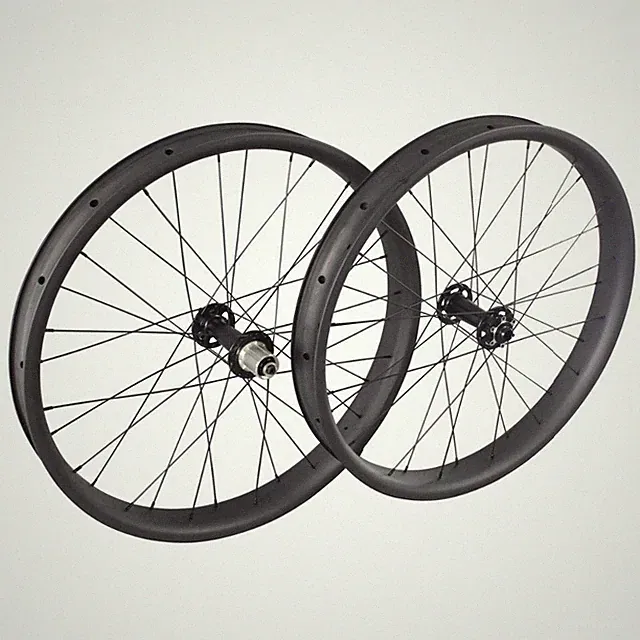 26er Snow Bicycle Fat Bike Carbon Wheels 65mm Width 25mm Depth Hookless