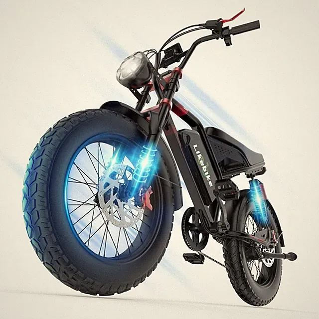 48V 3000W E-Bike 20" Fat Tires Off-Road Electric Mountain Bike for Adults 47MPH