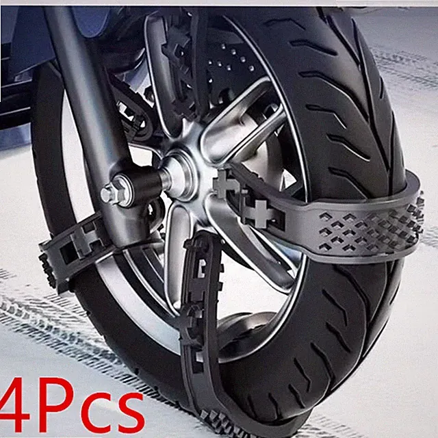 4Pcs Anti-Skid Snow Chain Motorcycles Bicycles Wheels Tire Non-Slip Snow Chains