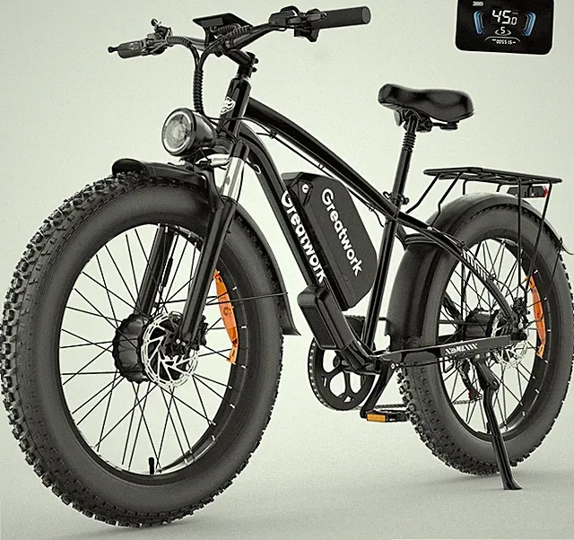 5000W Dual Motor Electric Bike for Adults Fast 45MPH 26" Fat Tire Ebike Mountain