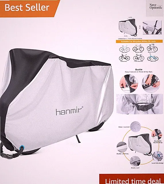 Bike Cover,Waterproof Outdoor Bicycle Cover Anti Dust Rain Snow UV, Bike Rain...