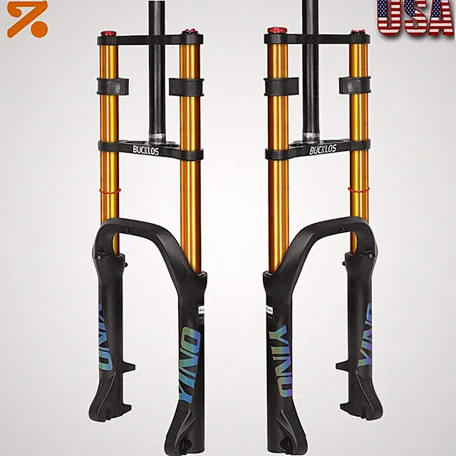 BUCKLOS 20 inch E-Bike MTB Snow Air Suspension Double Fork 180mm Travel Disc QR