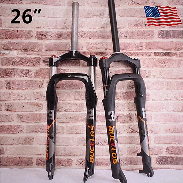 BUCKLOS 26*4.0 inch MTB Suspension Oil/Air Fork Disc Brake Fat Beach Bike 9mm QR