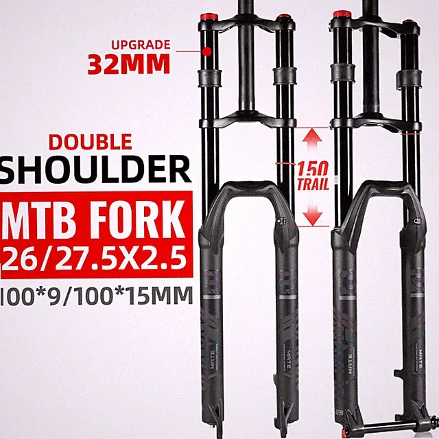Double Shoulder Snow MTB E-bike Air Supension Front Fork 27.5/29in 150mm Travel