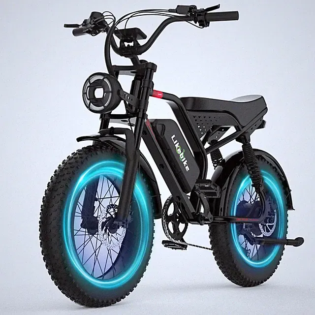 ebike 20" Fat Tires Mountain Electric Bicycle for Adults 2000W 48V 23ah 36MPH