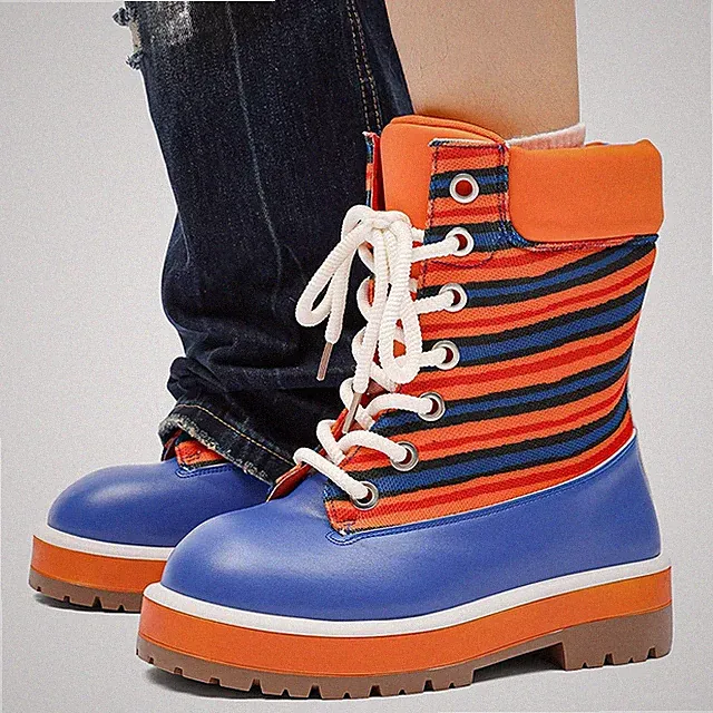 Fashion Anti Slip Men's Casual Shoes Outdoor High Top Ankle Boots Snow Sneakers