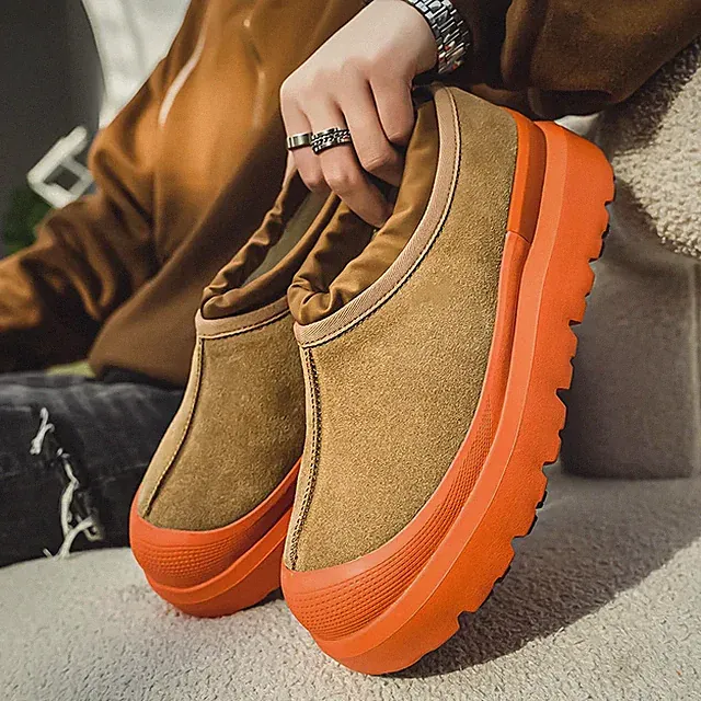 Fashion Sneaker Casual Men Warm Snow Boots Height Increased Platform Board Shoes