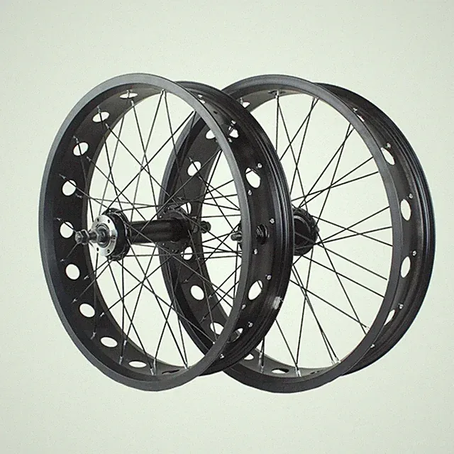 Fat Tire Bike Front Rear Wheels 20/24/26inch 4.0 Tyre 36H Snow Bicycle Wheelset