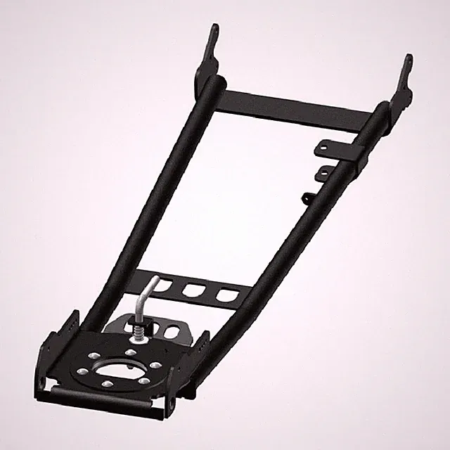 KFI Cycle Country ATV Push Tube 105760 Black Steel Mid-Mount Snow Plow Mount