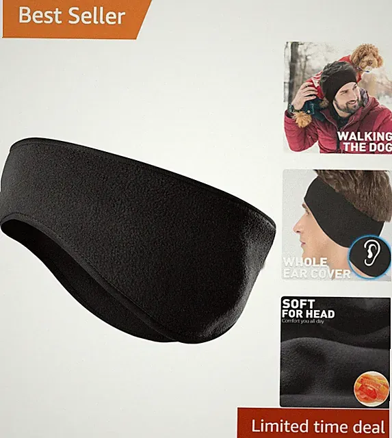 Luxurious Fleece Ear Warmers - Stylish Headband Muffs for Winter Activities