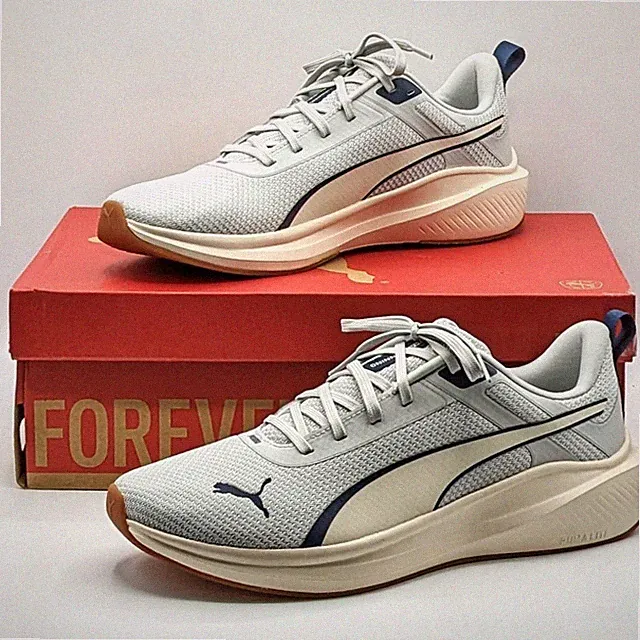 PUMA “Rocket Fuel” Men’s Running Shoe [Cool Light Gray-Alpine Snow-Club Navy]