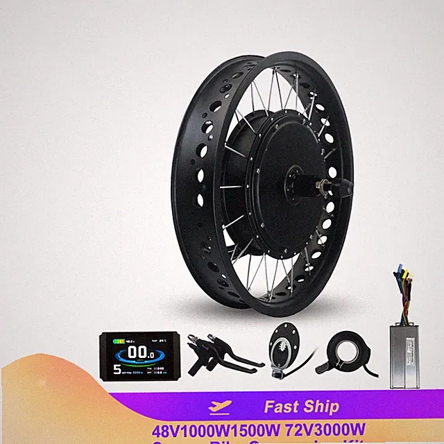 Snow E-bike Conversion Kit 48V 72V 1000W-3000W Rear Cassette Wheel Hub Motor