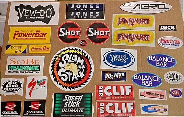 Snowboarding and Mountain bike events 30 promo stickers Snow Summit Big Bear CA