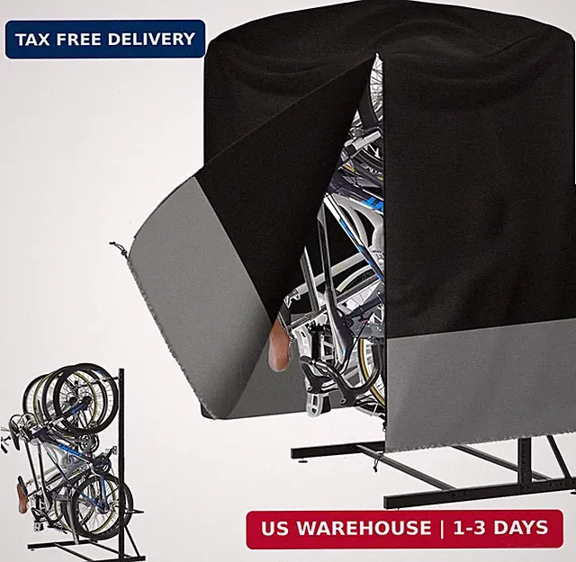 Vertical Bike Rack Cover, Waterproof Bike Cover, Outdoor Sun Rain Snow Protector