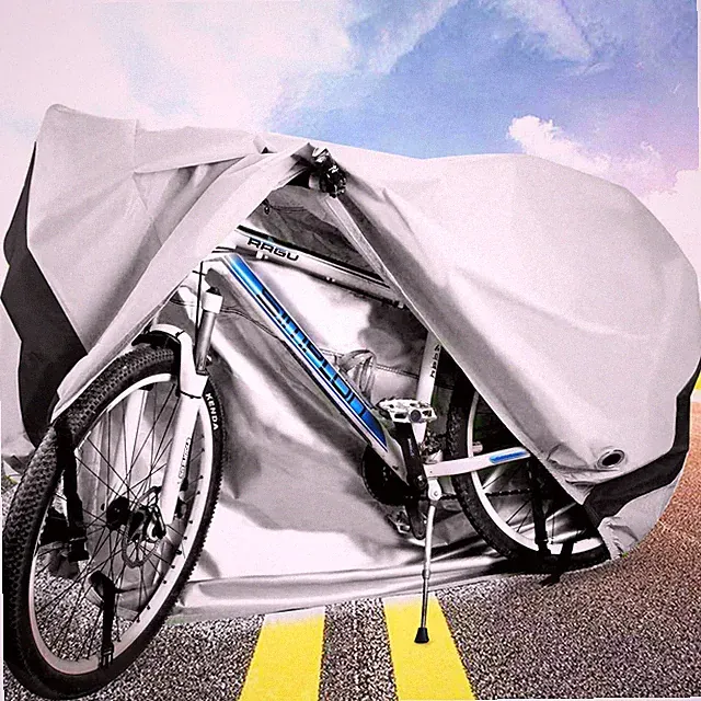 Waterproof Bicycle Cover with Locking Holes Rain Sun Snow UV Protector Outdoor