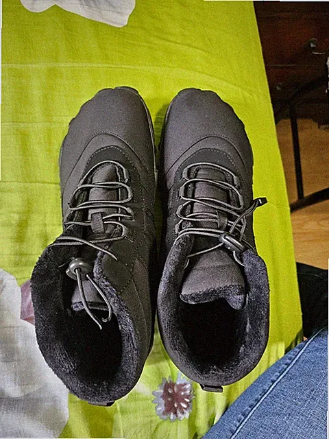 Womens Men Waterproof Barefoot Shoes Warm Fur Walking Hiking Outdoor Snow Boots